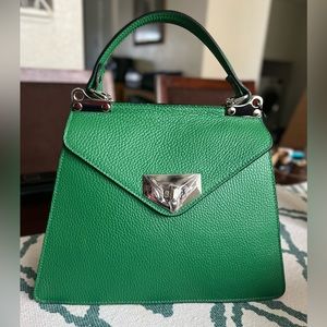 NEW! Two Way Leather Italian Satchel